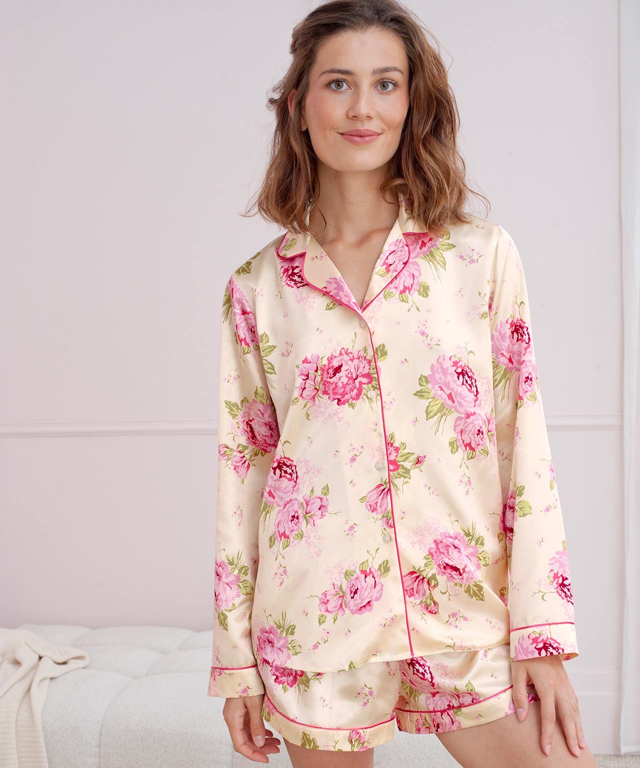 Satin Print Short Pyjamas 