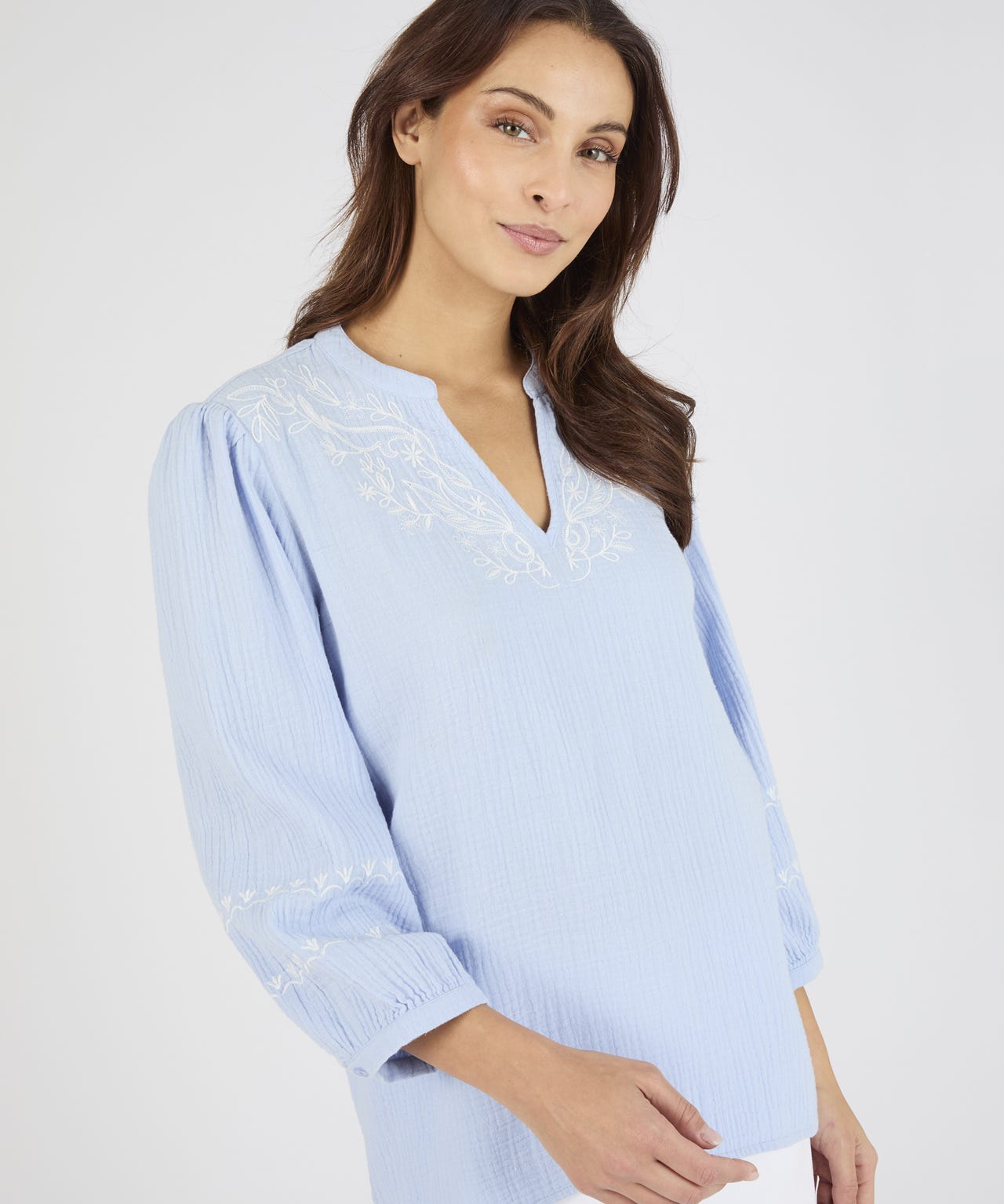 Embroidered Tunic Blouse 