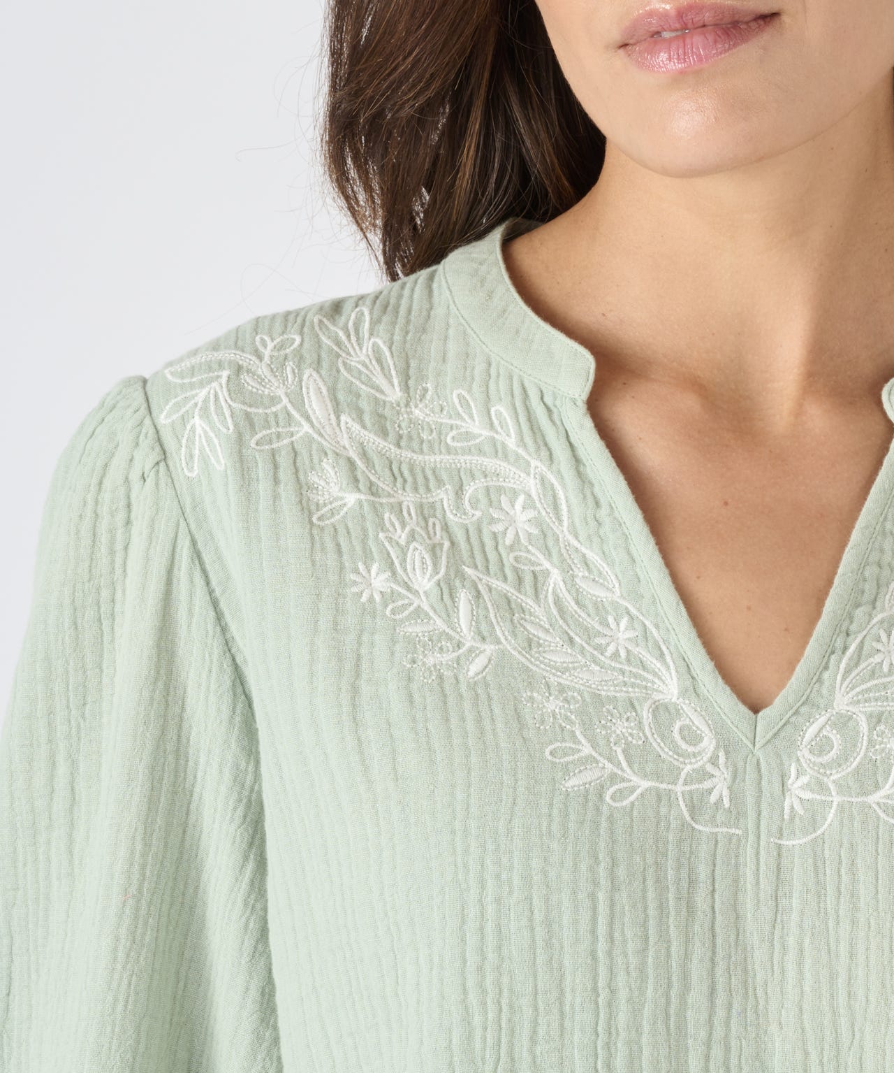 Embroidered Tunic Blouse 