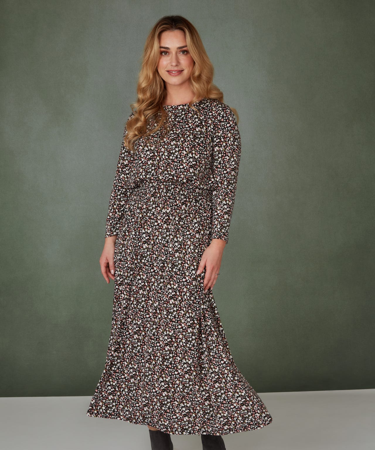 First Avenue Printed Midi Dress