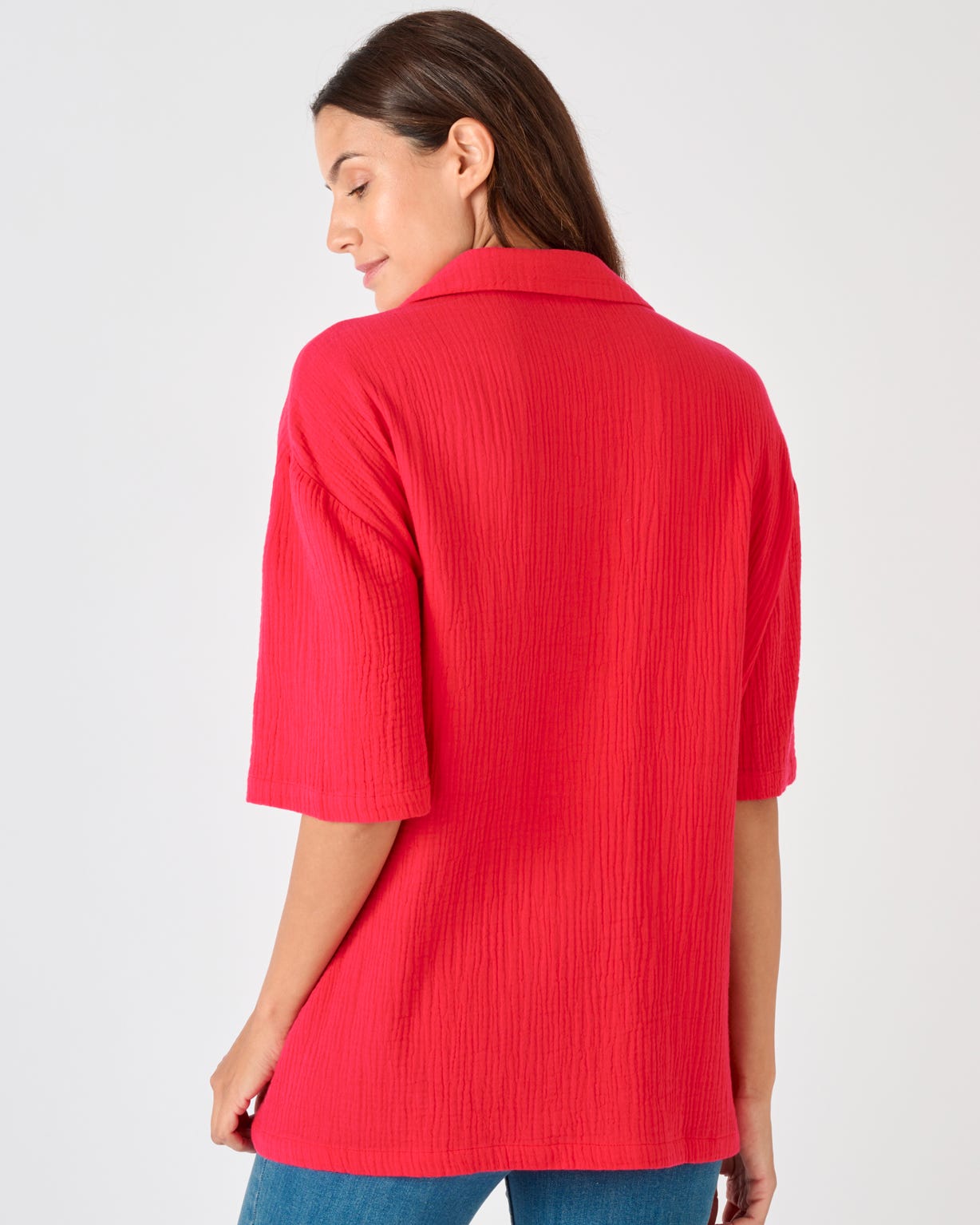 Crinkle Cotton Shirt 