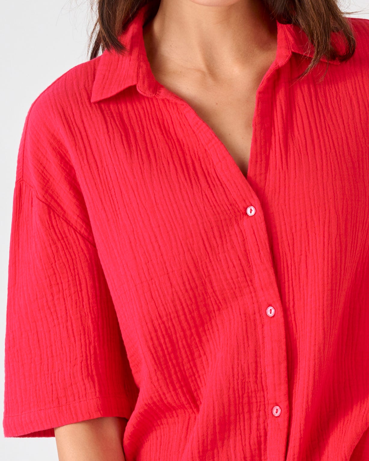 Crinkle Cotton Shirt 
