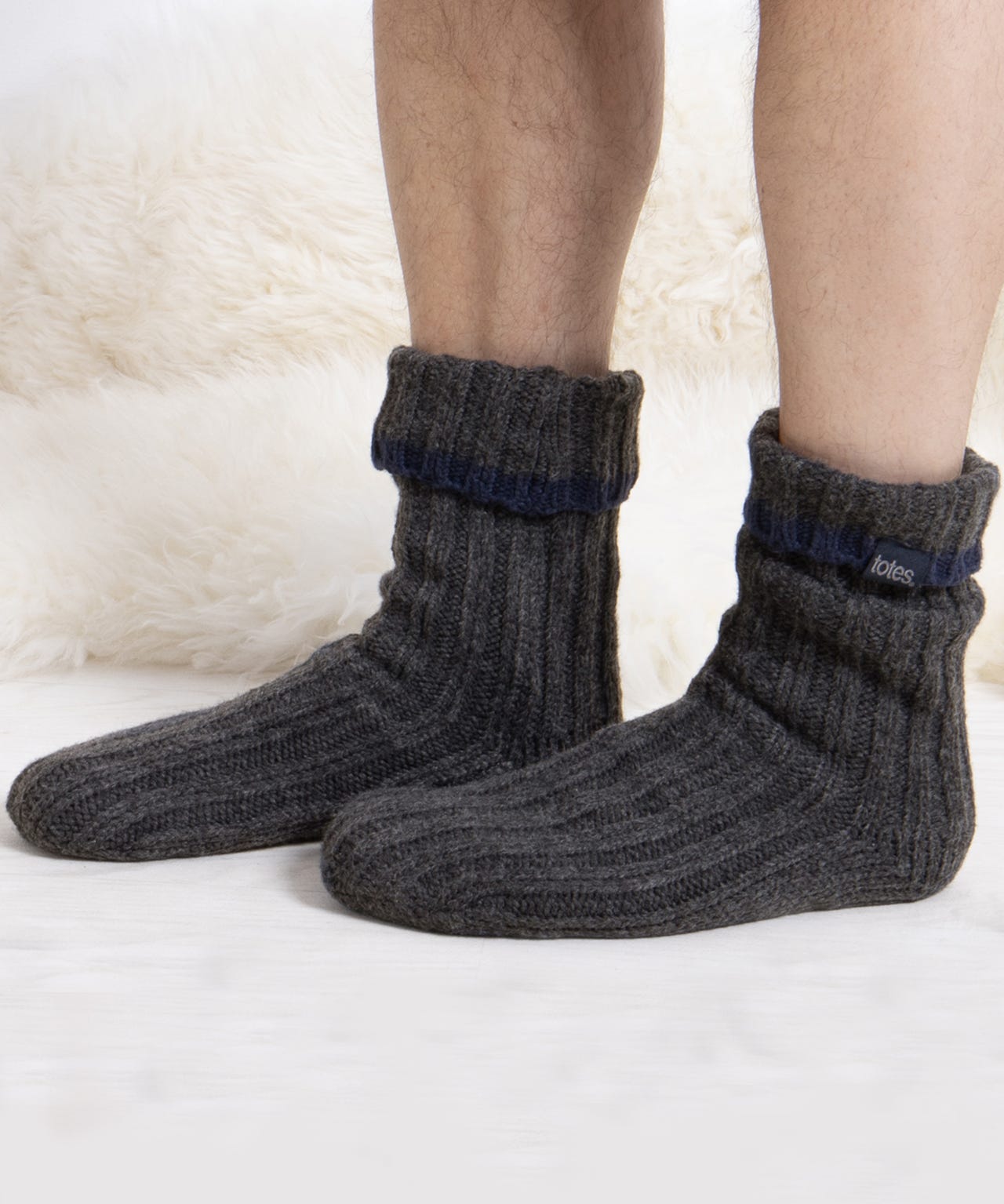 Totes Toasties® Mens Recycled Chunky Slipper Sock