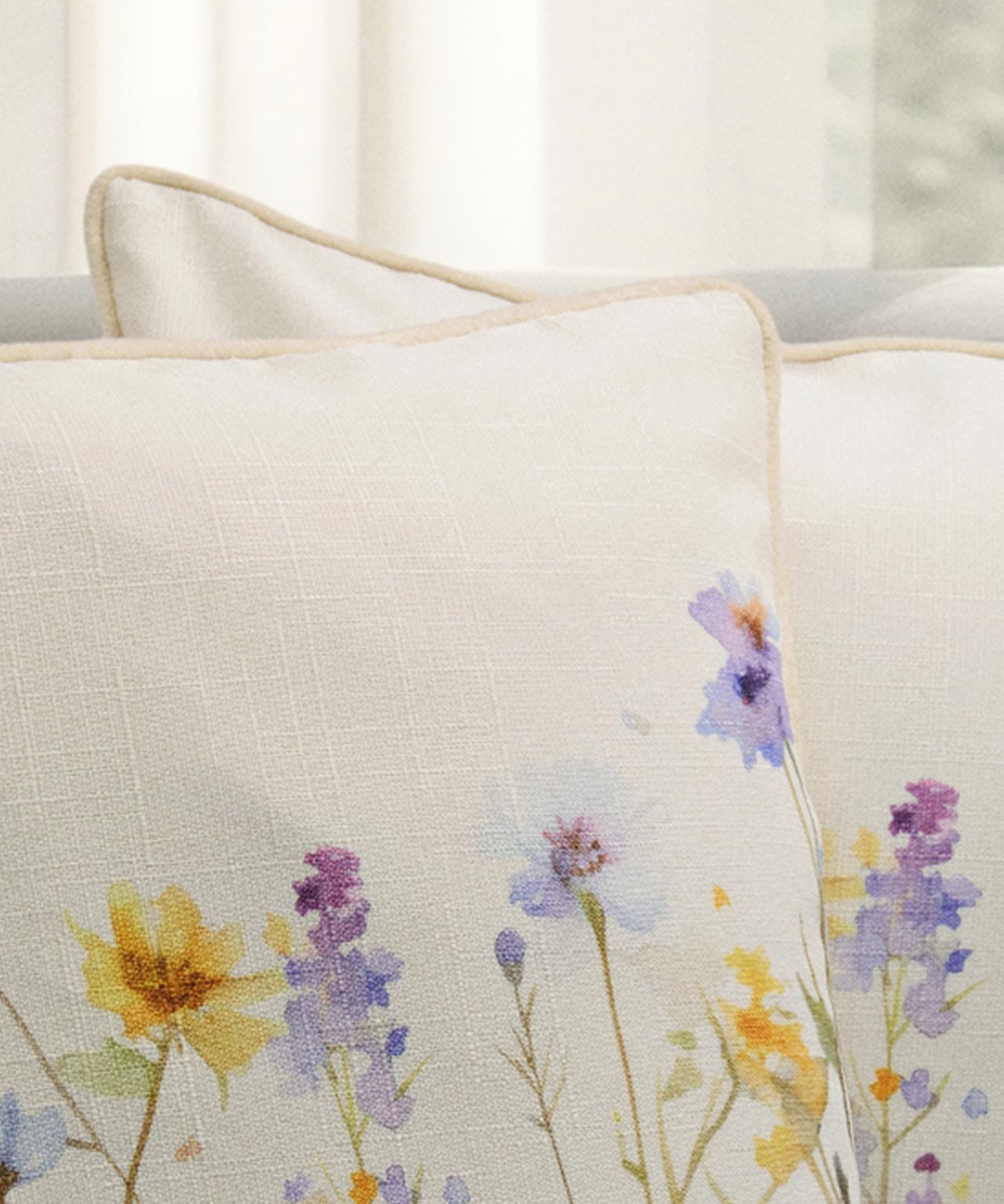Pack of 2 Velour Floral Cushion covers 