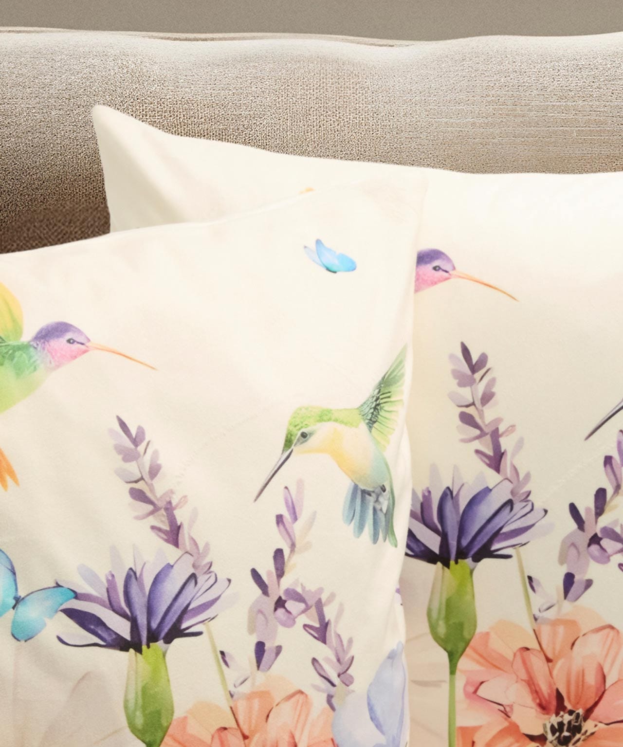 Pack of 2 Hummingbird Cushion covers 