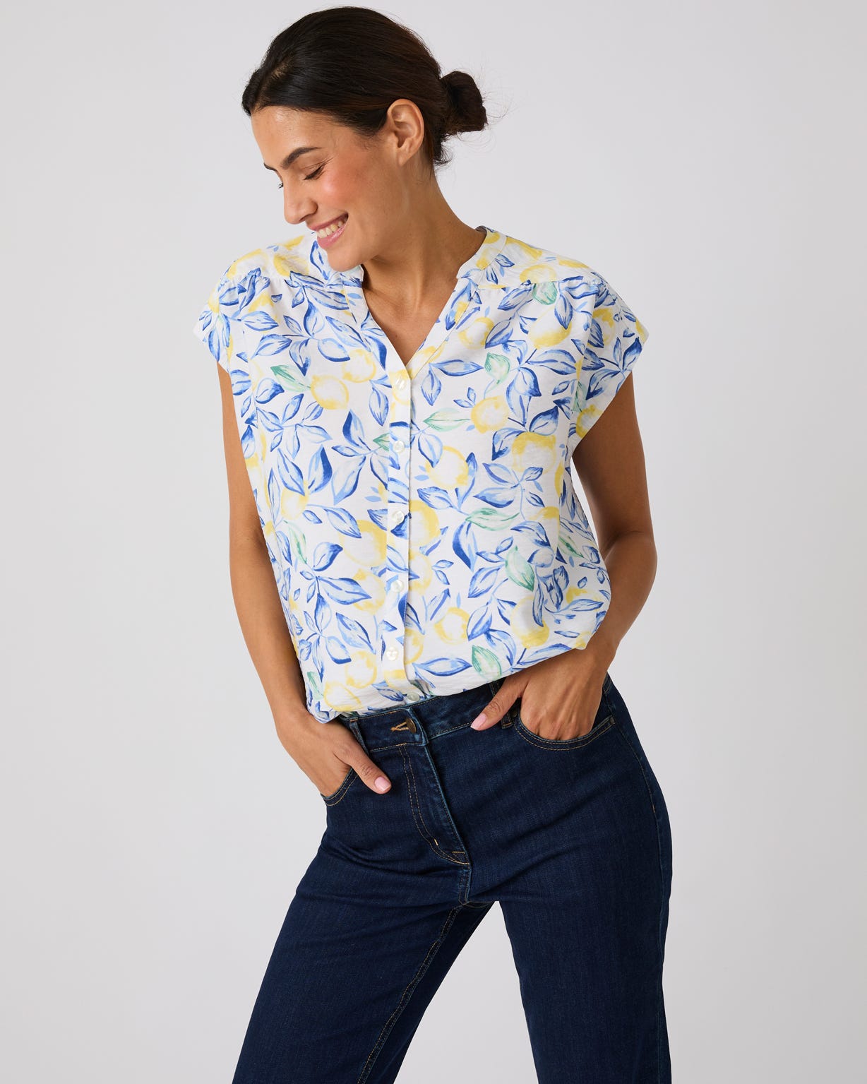 Climatyl Lemon Print Blouse 