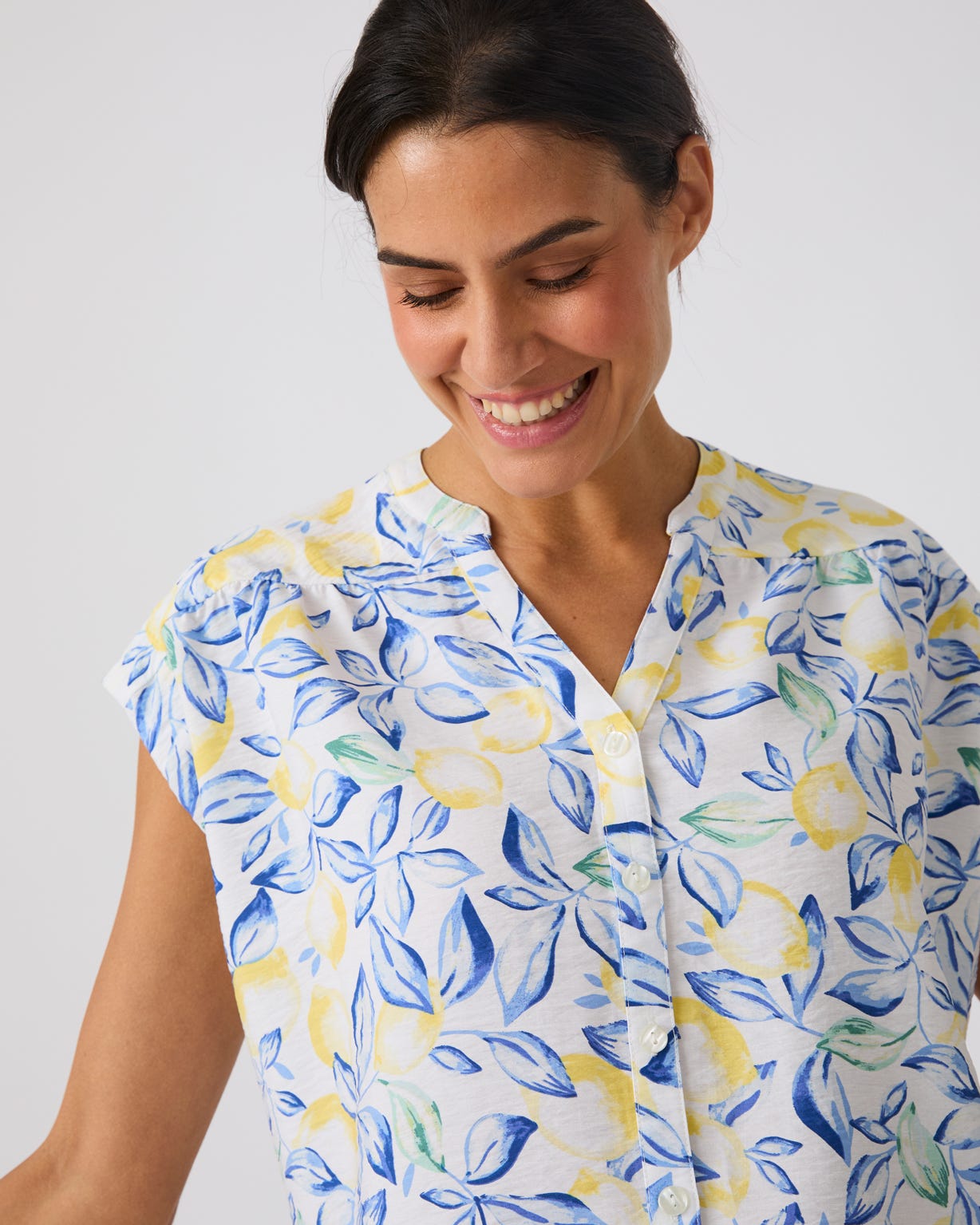 Climatyl Lemon Print Blouse 