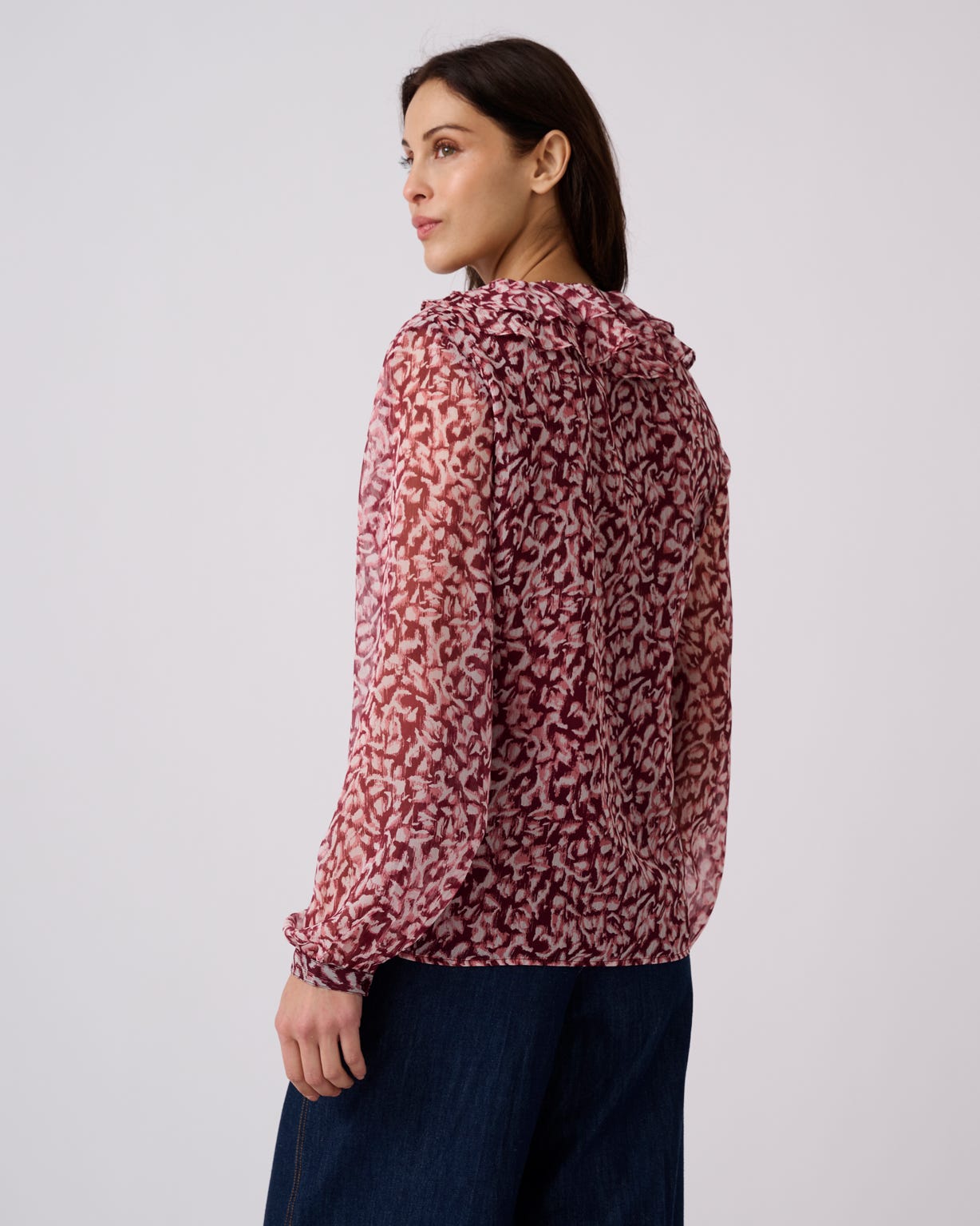 Printed Ruffle Blouse 