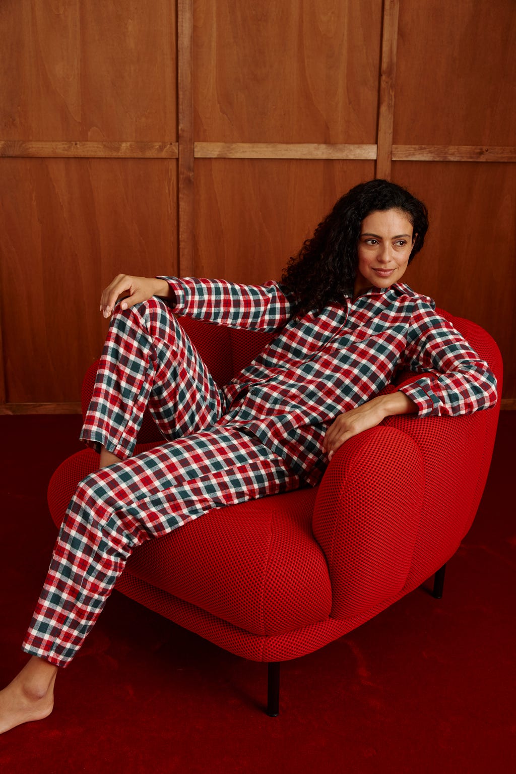 Women's Winceyette Check Pyjamas 