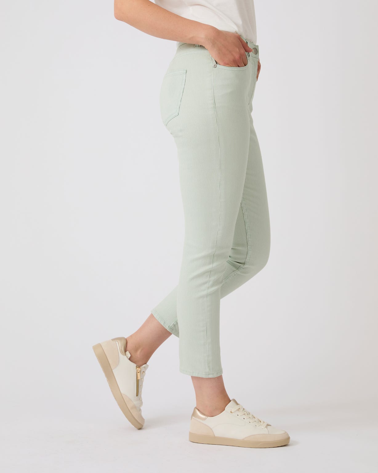 Slim Leg Cropped Trousers 