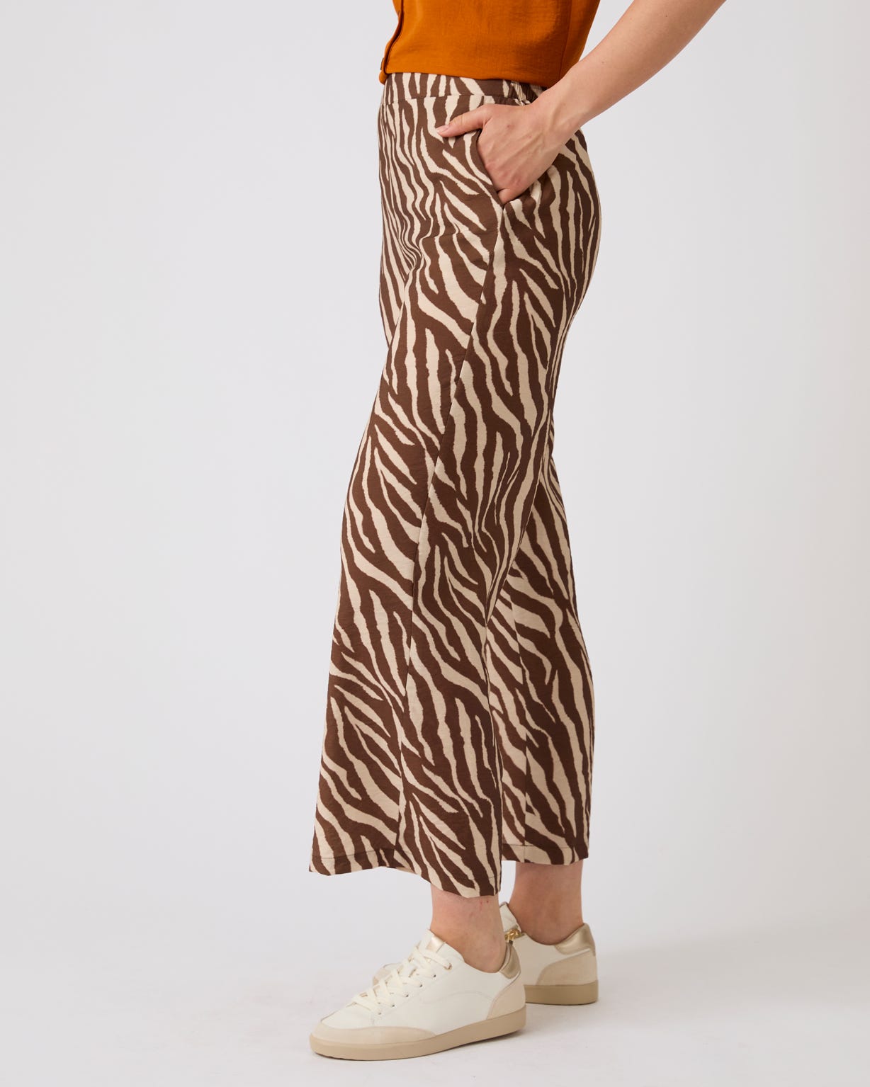 Climatyl Zebra Cropped Wide-leg Trousers 