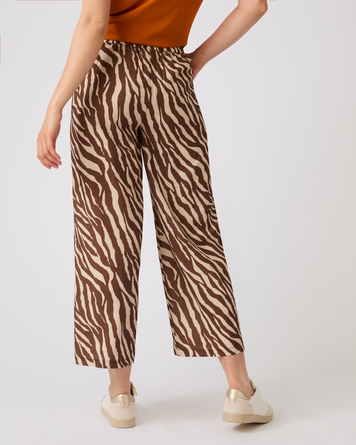 Climatyl Zebra Cropped Wide-leg Trousers 