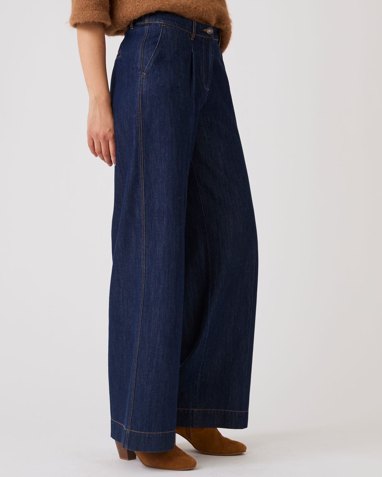 Denim Wide Leg Trousers 