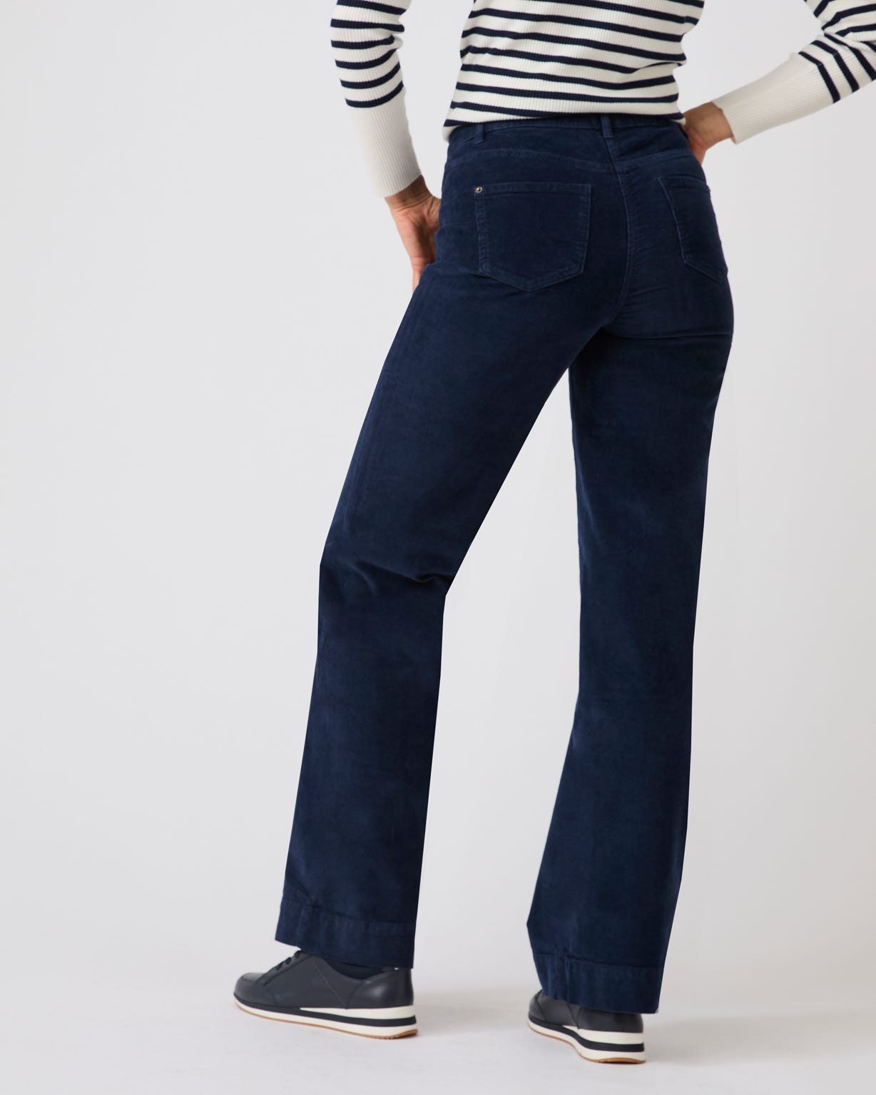 Wide-leg Stretch Cord Trousers 