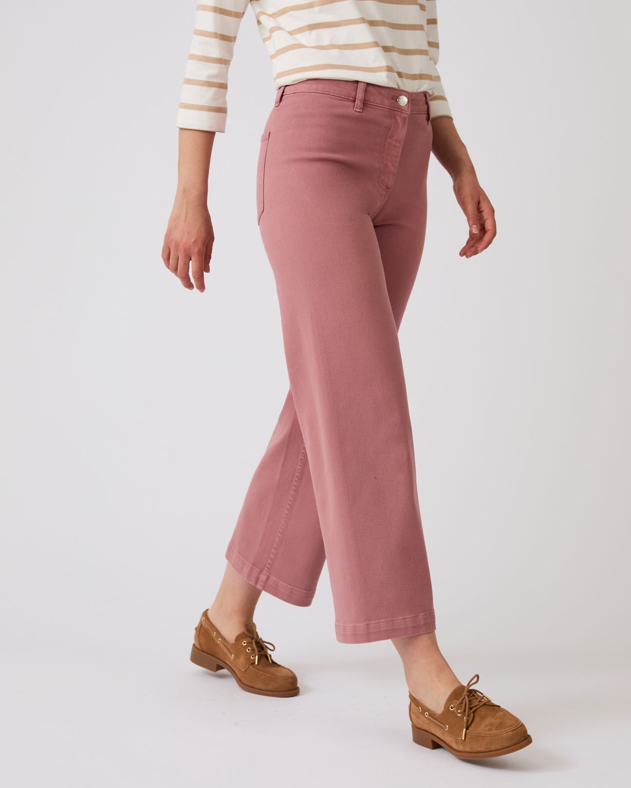 Wide-leg Cropped Trousers 