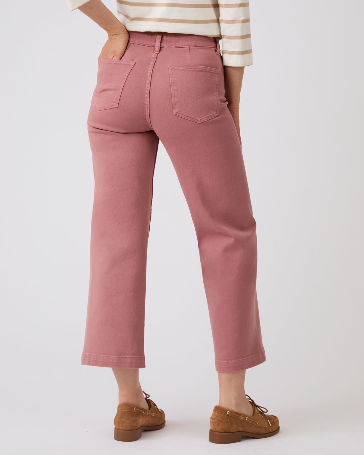 Wide-leg Cropped Trousers 