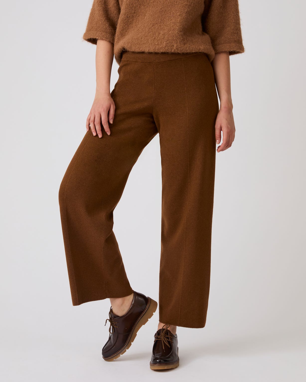 Thermolactyl Knitted Wide Leg Trousers 