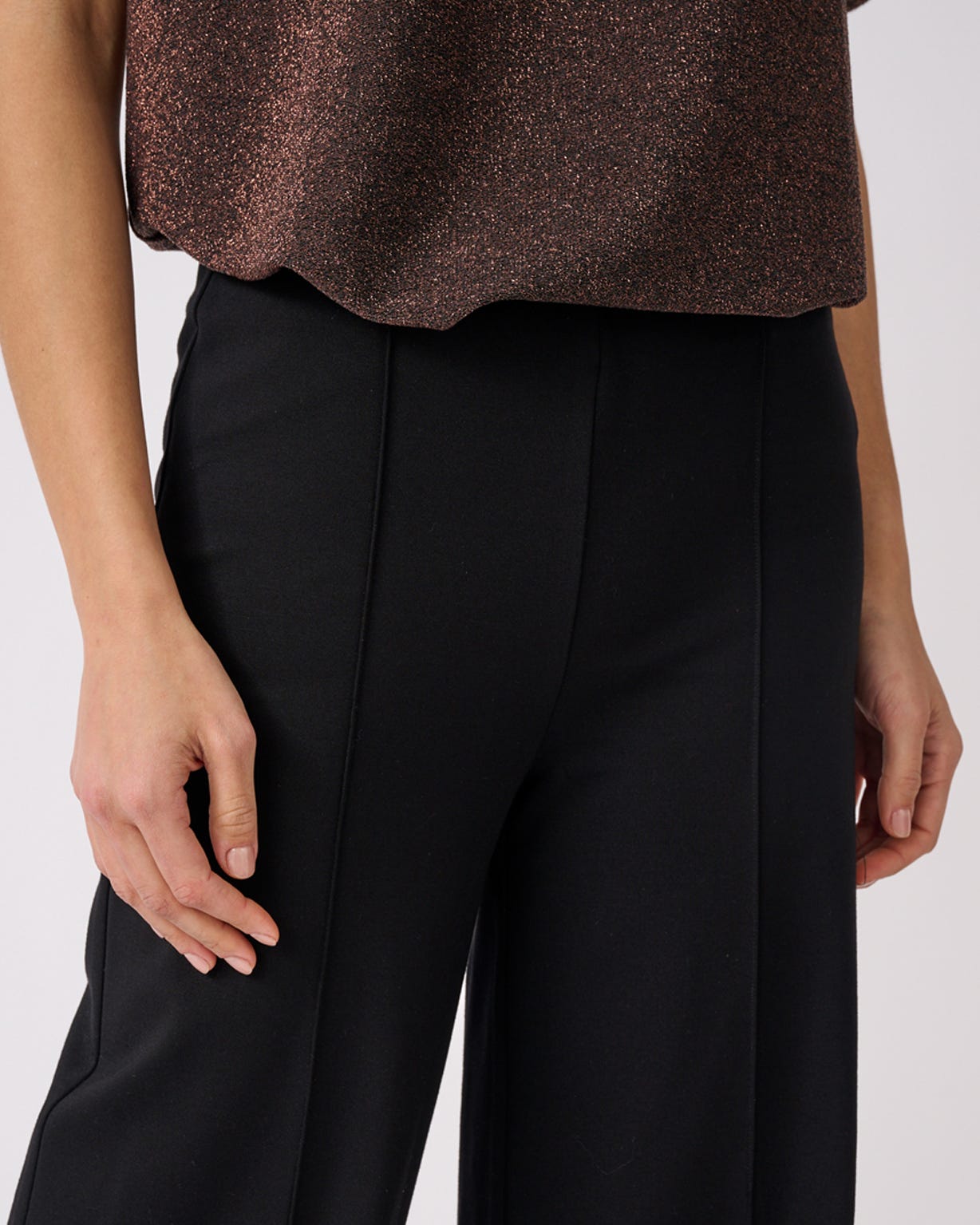 Perfect Fit Wide-leg Milano Trousers 