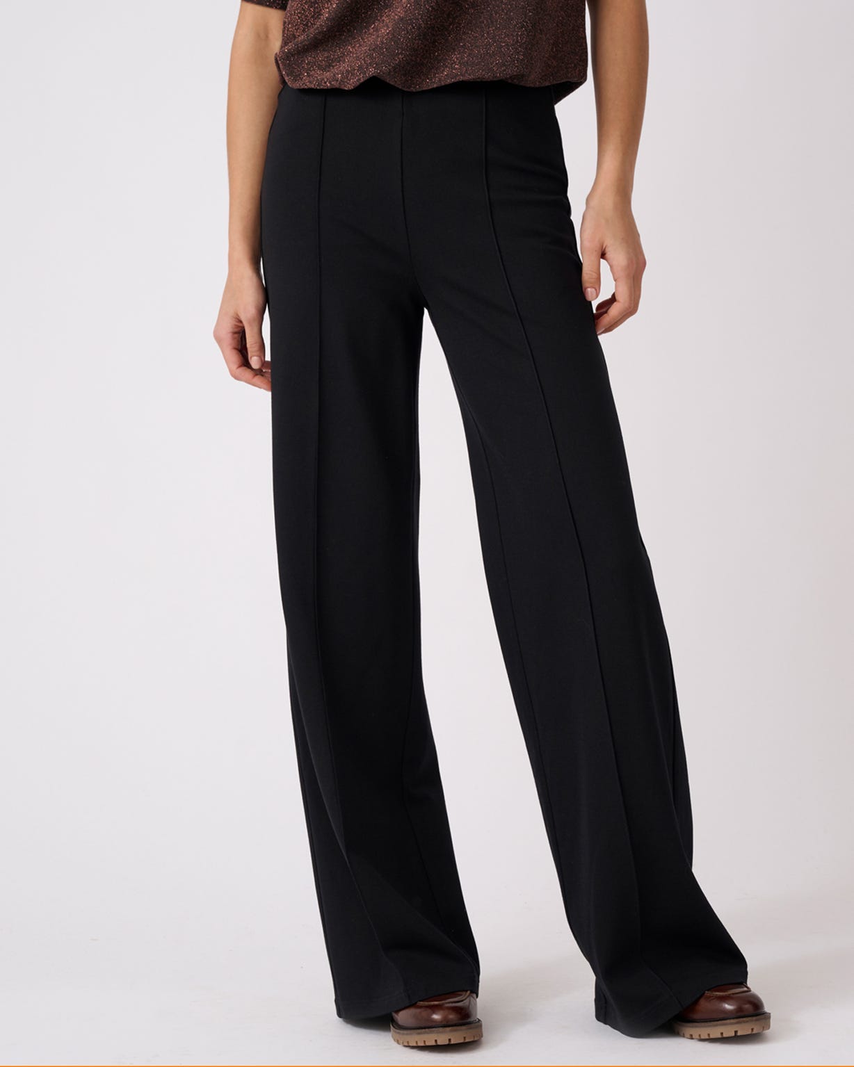 Perfect Fit Wide-leg Milano Trousers 