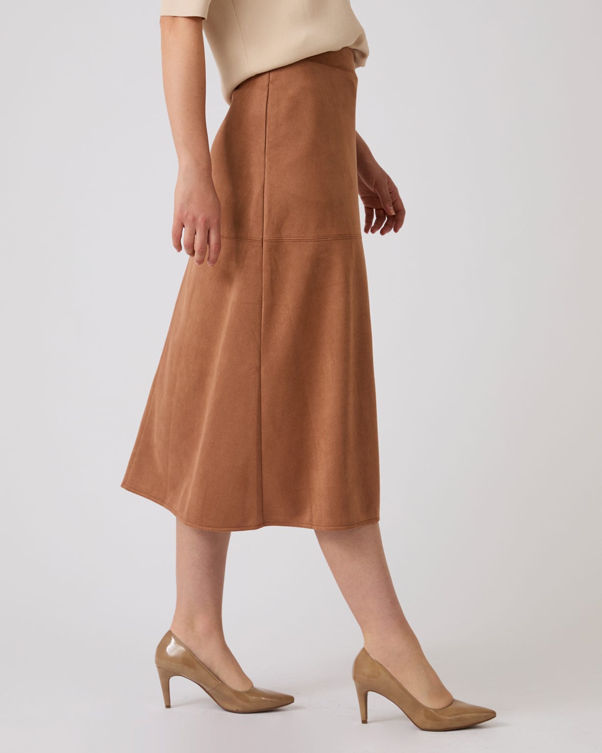 Jersey Suedette A-Line Skirt 