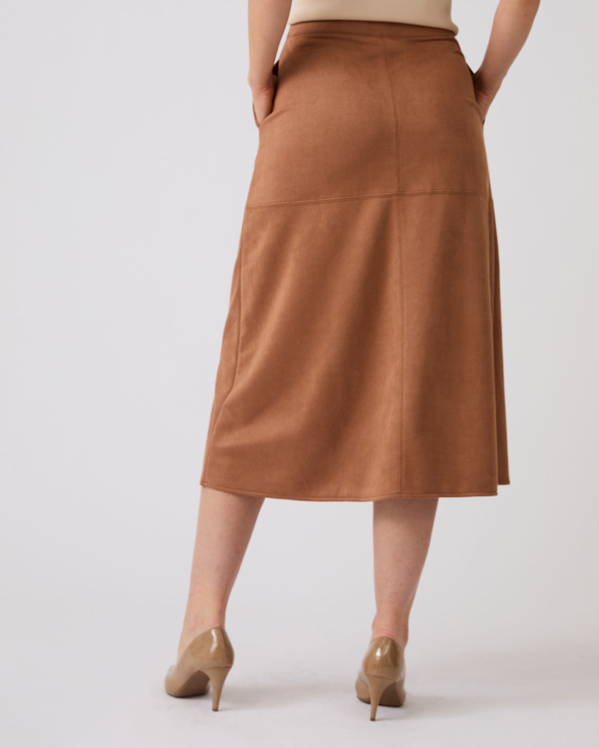 Jersey Suedette A-Line Skirt 