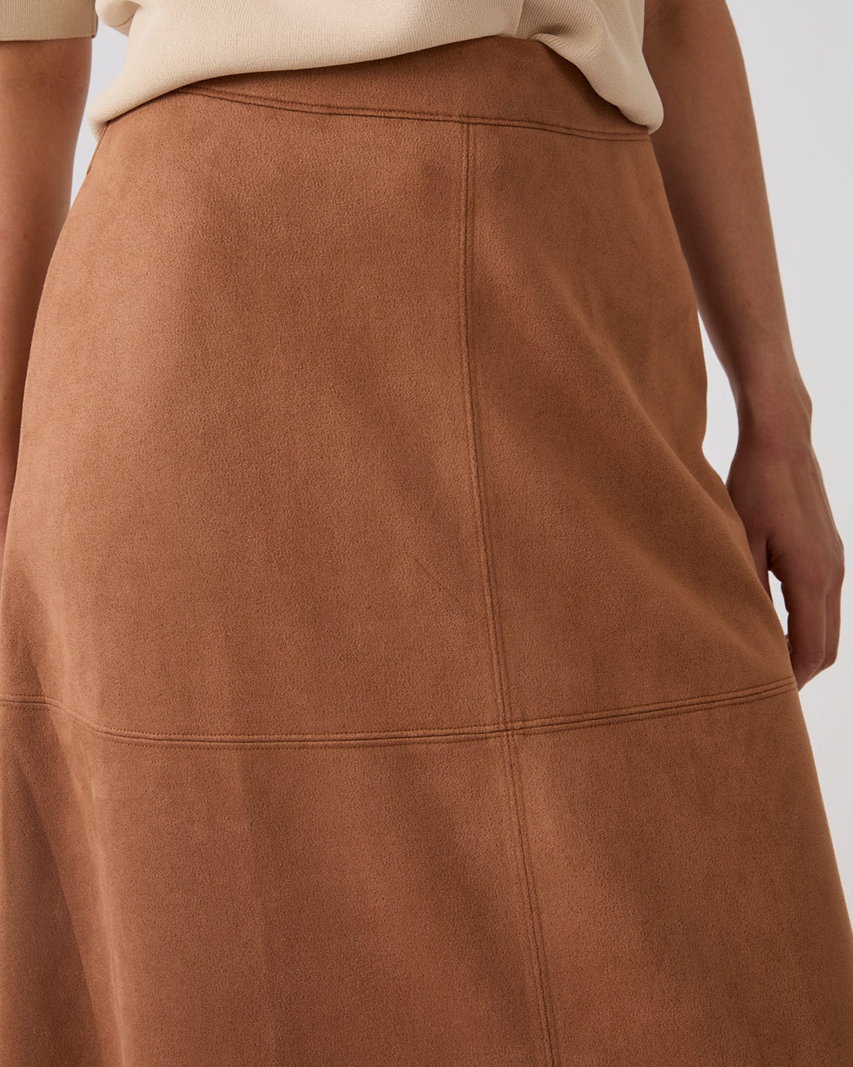 Jersey Suedette A-Line Skirt 