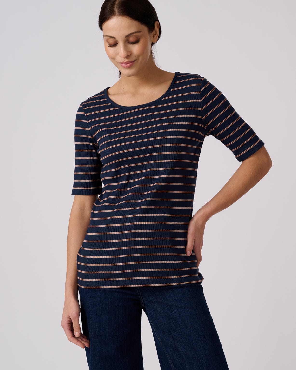 Ribbed Stripe T-shirt 