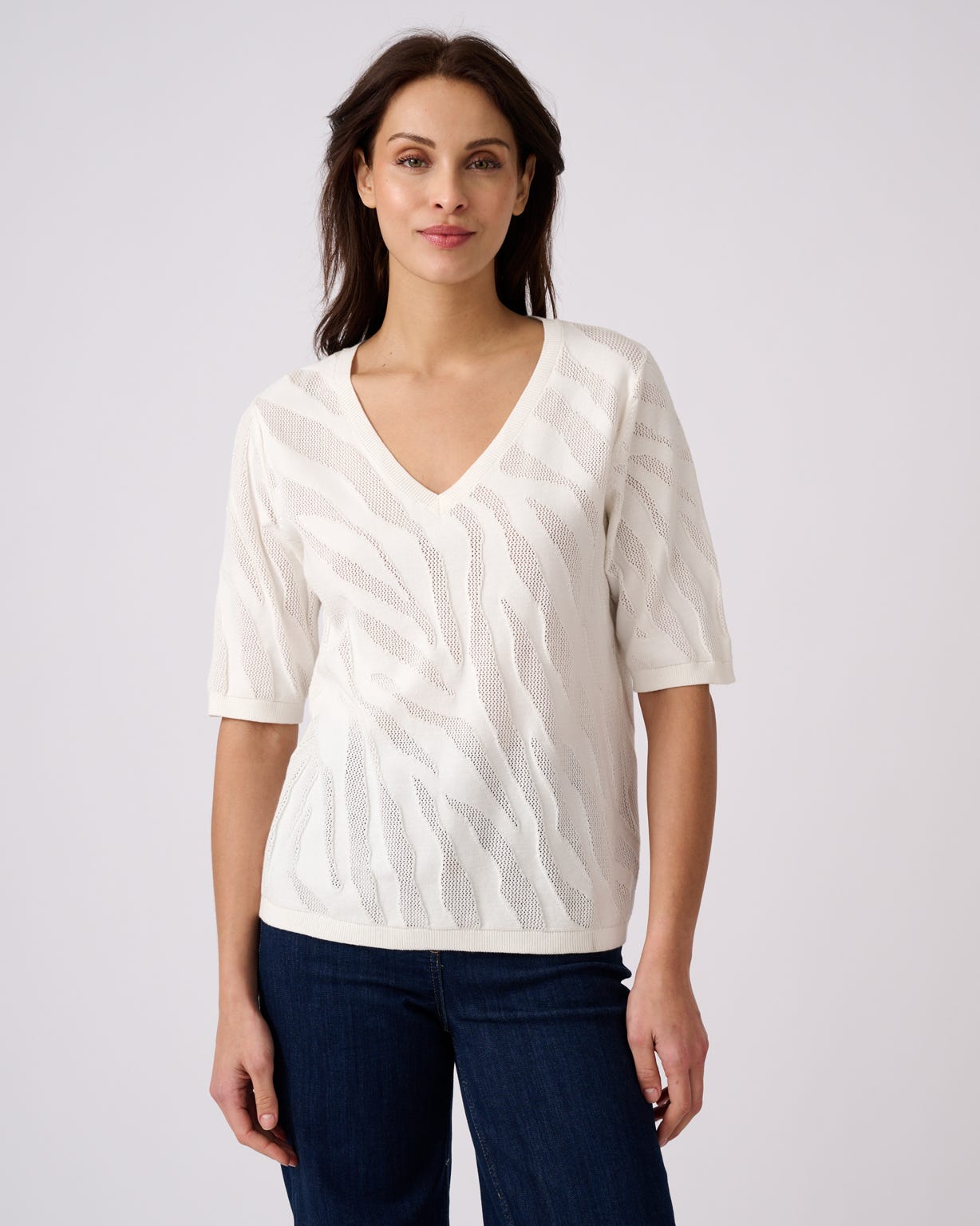 Zebra Pointelle Jumper 