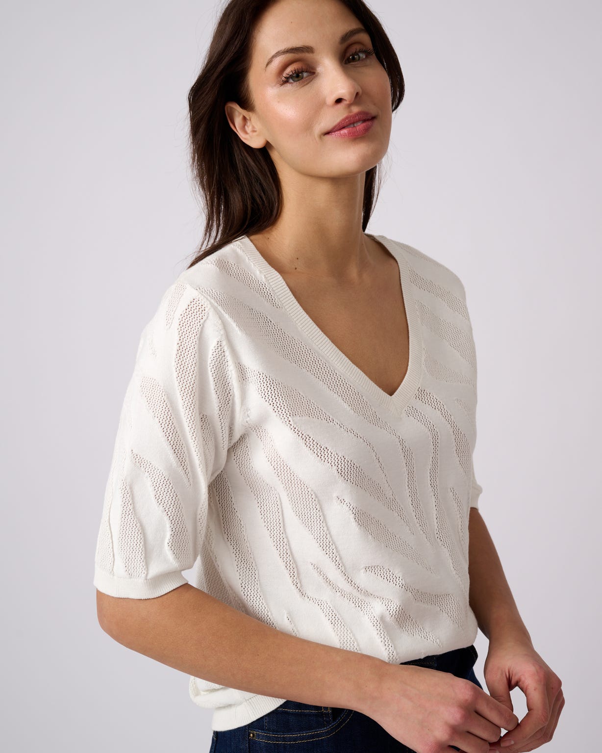 Zebra Pointelle Jumper 