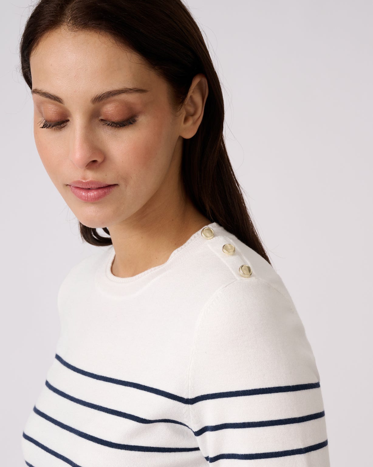 Stripe Short Sleeve Jumper 