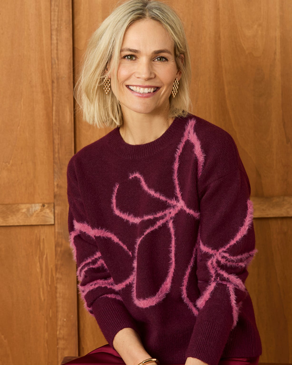 Intarsia Flower Jumper 