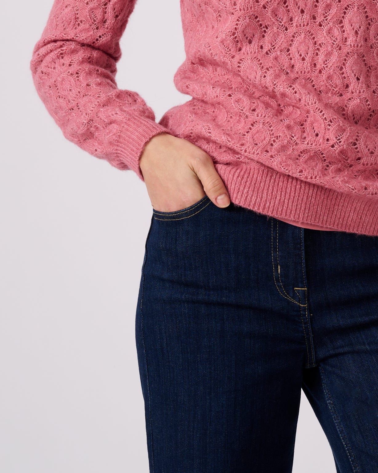 Pointelle Wool Blend Jumper 