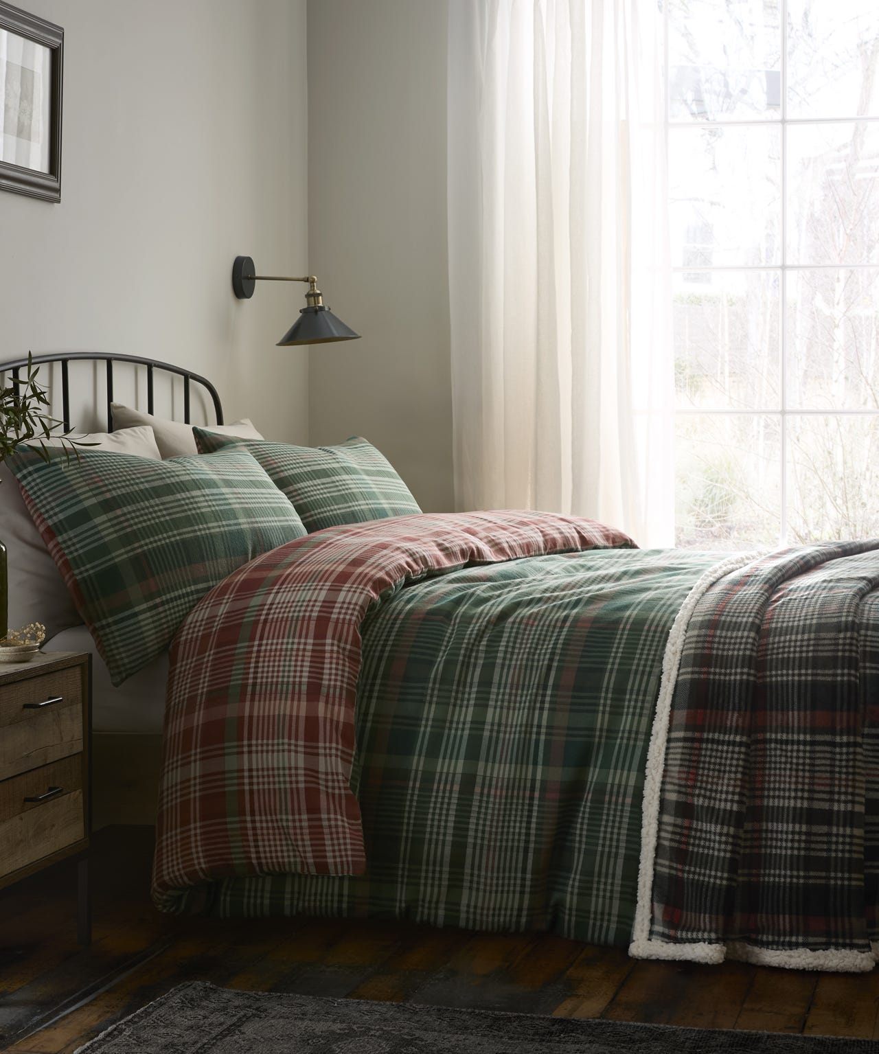 Bennet Check Brushed Duvet Set
