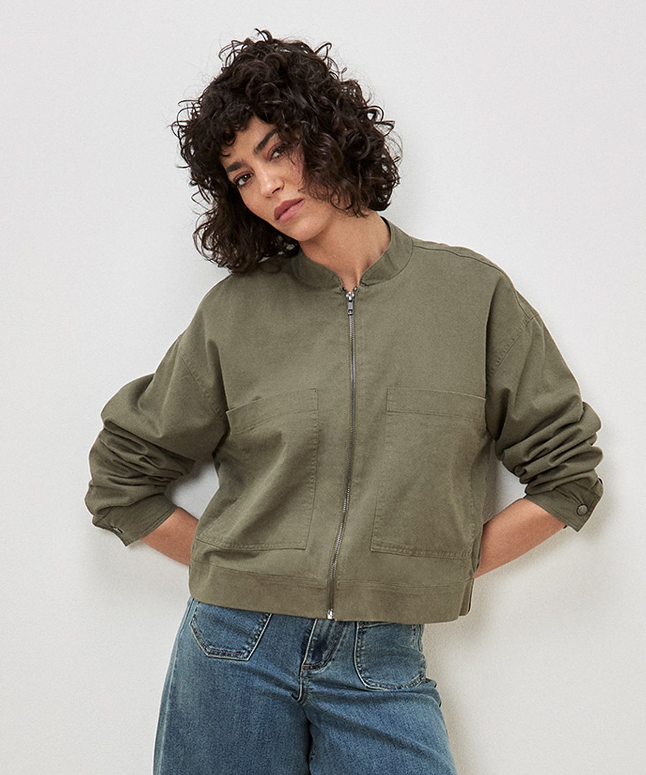 Apricot Bomber Jacket