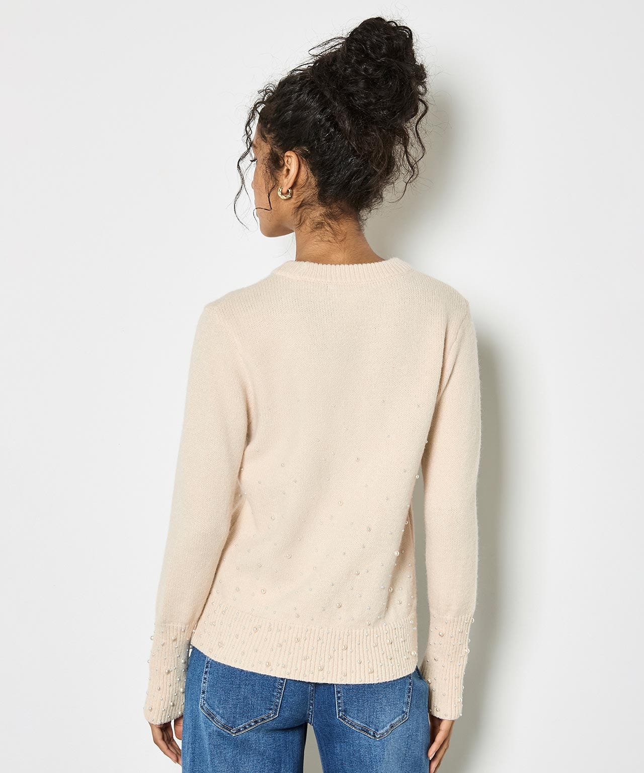 Apricot Pearl Detailed Jumper