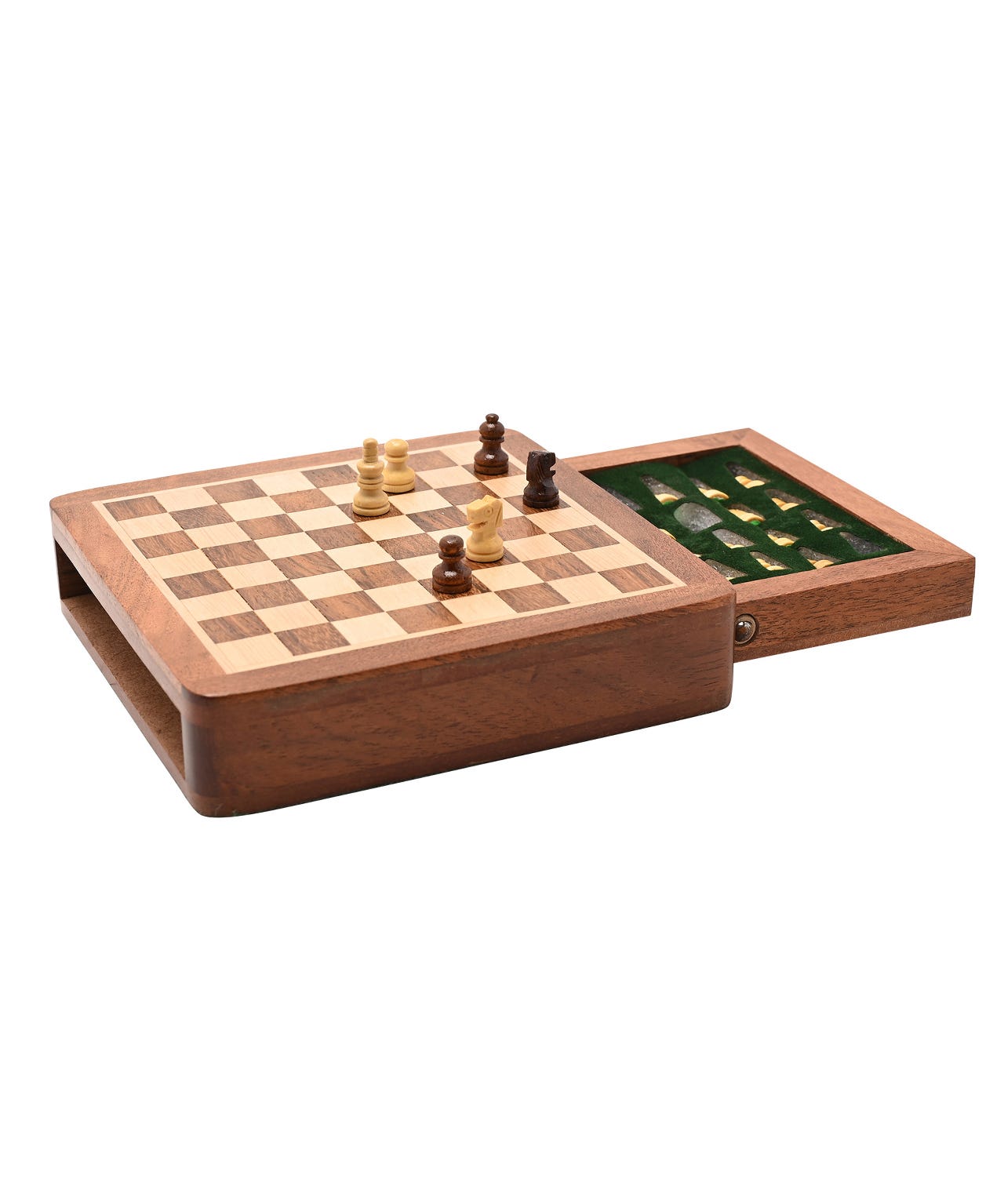 Magnetic Chess Board with Drawer