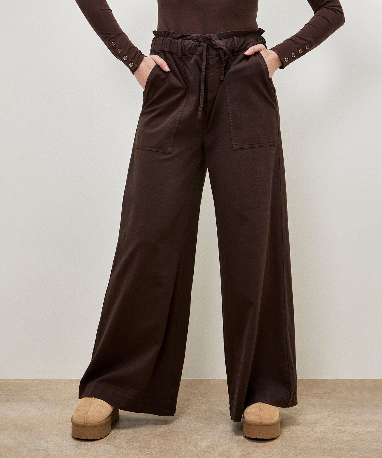 Apricot Wide Leg Trouser