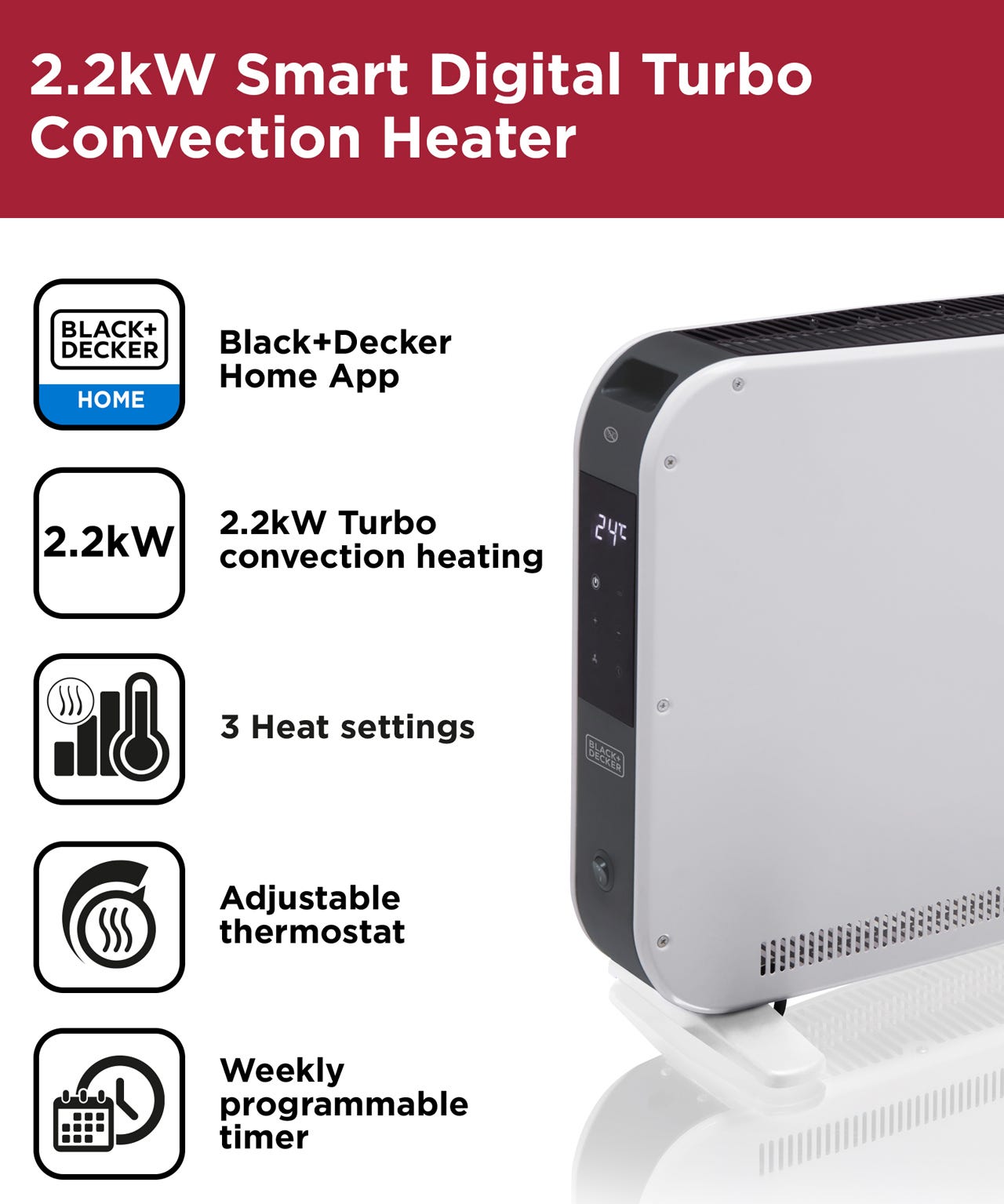 2.2KW Smart Convection Heater 
