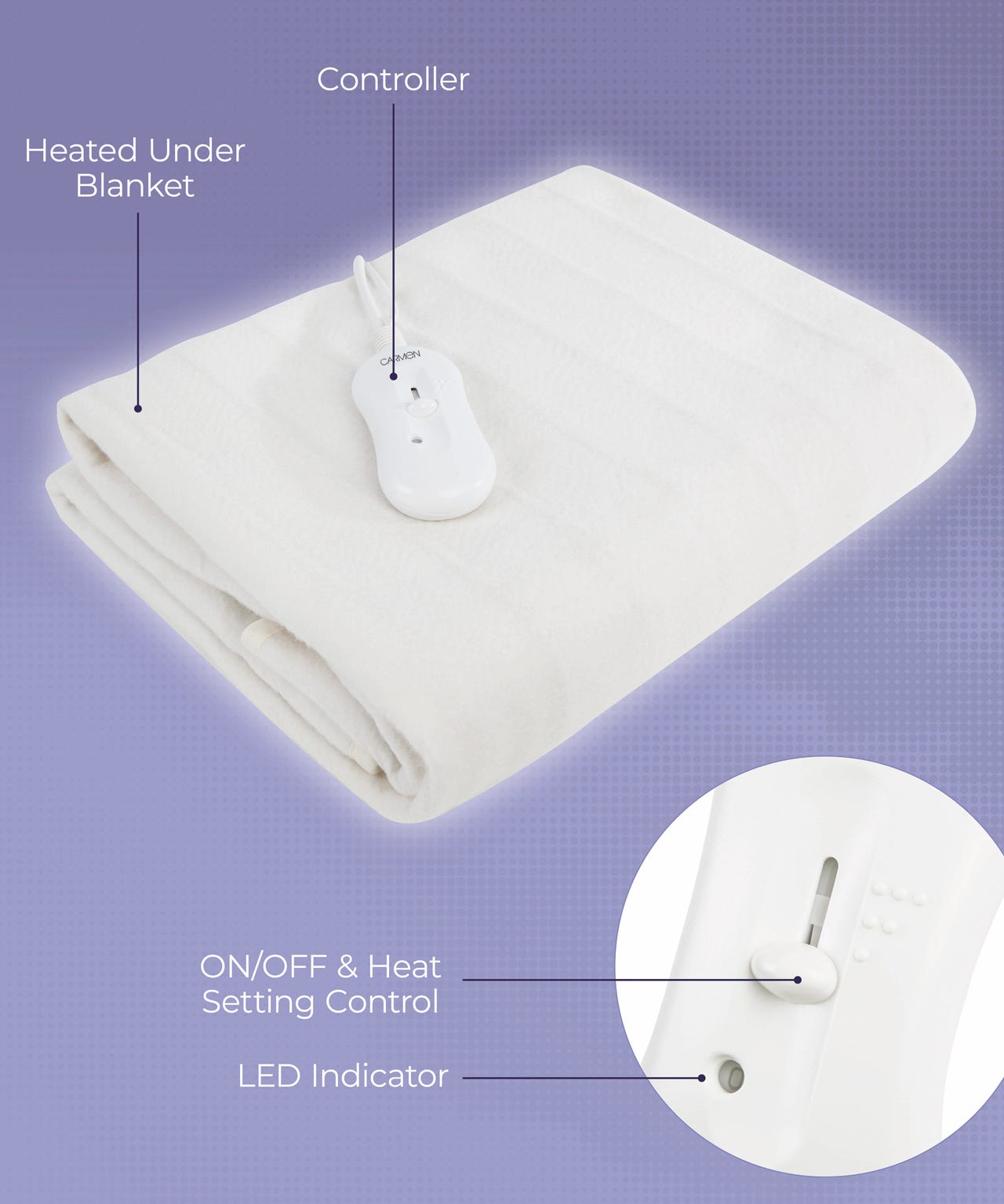 Carmen Heated Electric Blanket 