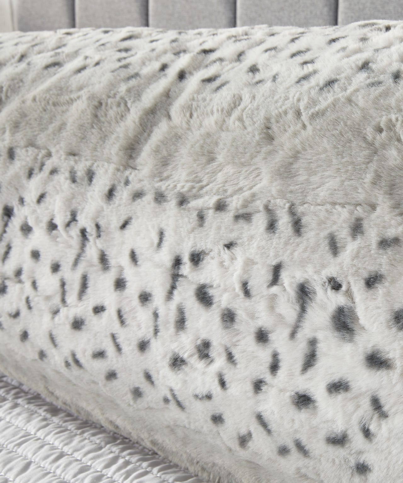 SNOW LEOPARD BOLSTER PILLOW 