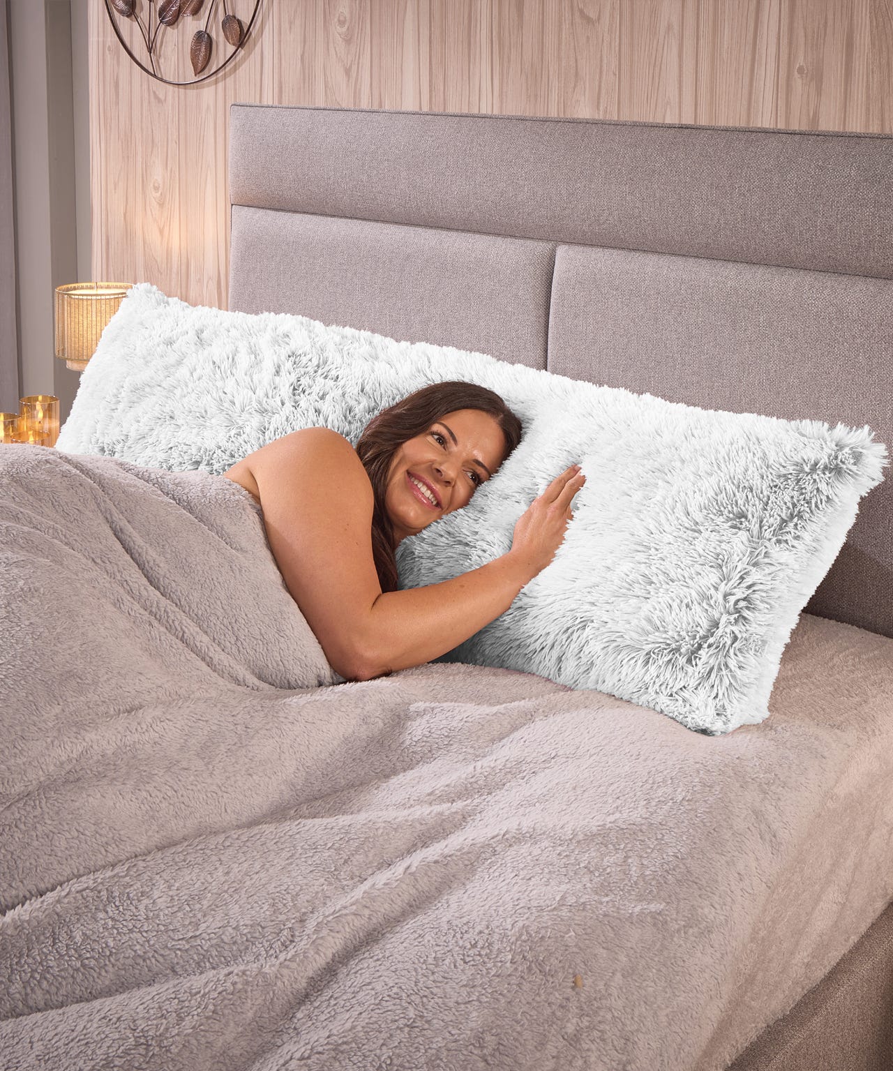 LONG HAIRED BOLSTER PILLOW