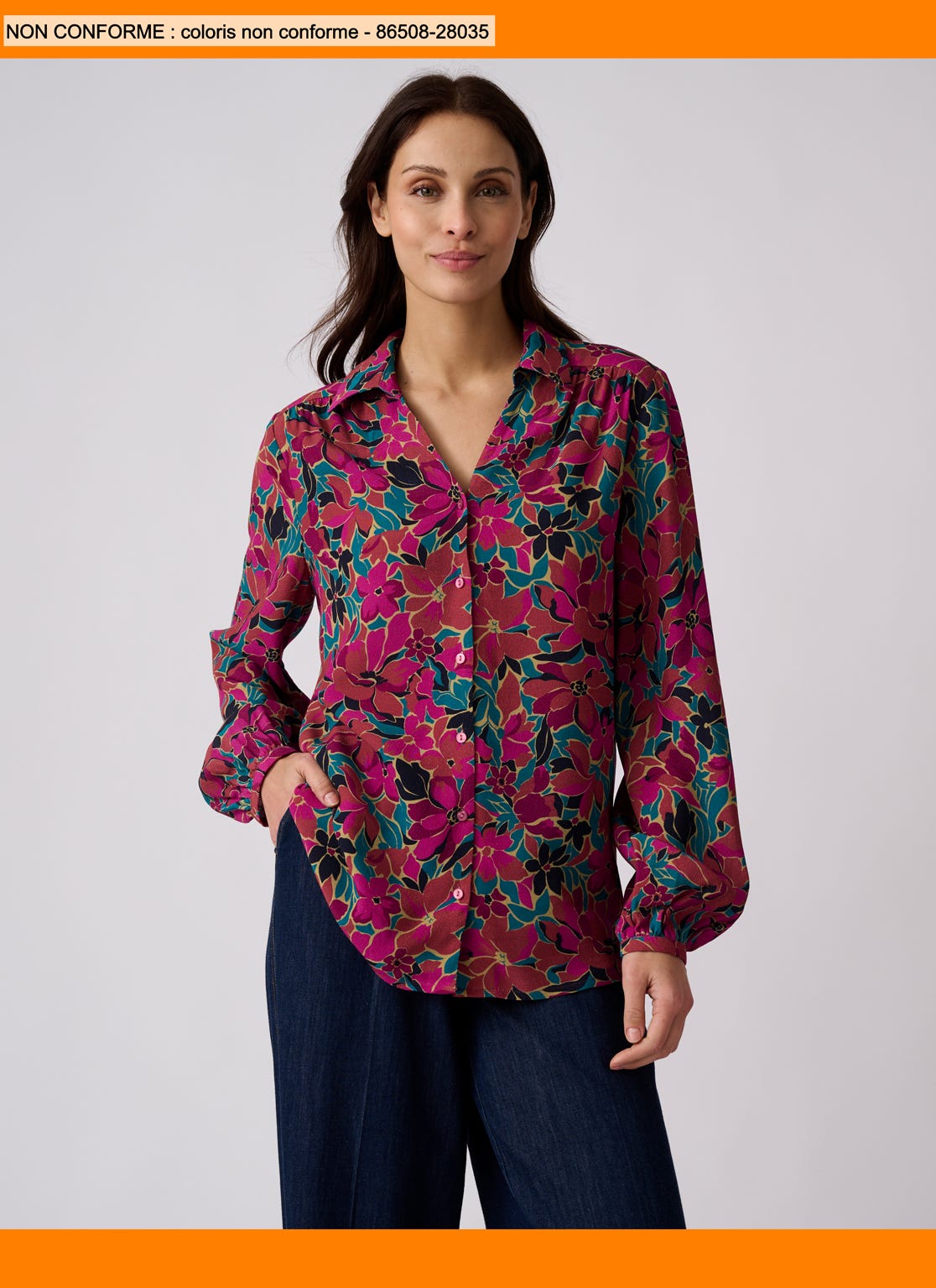 Printed Crêpe Shirt 
