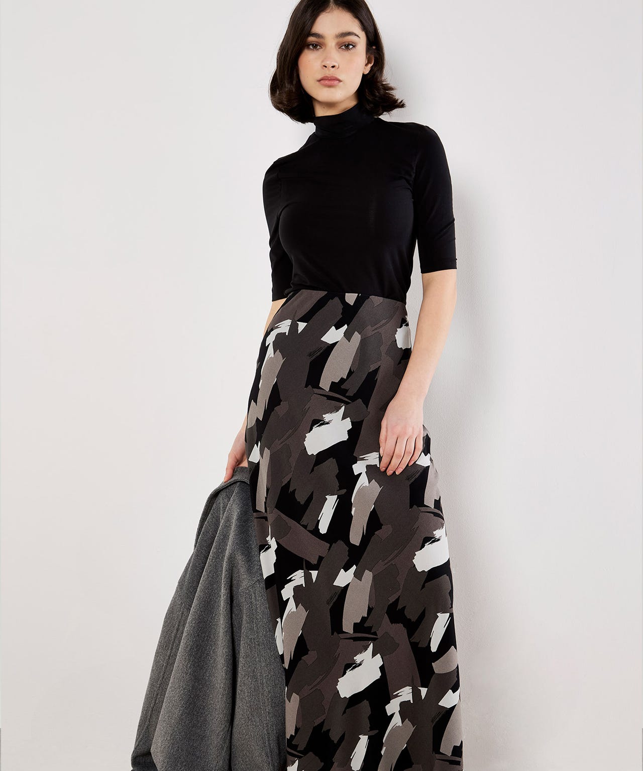 Apricot Pleated Skirt