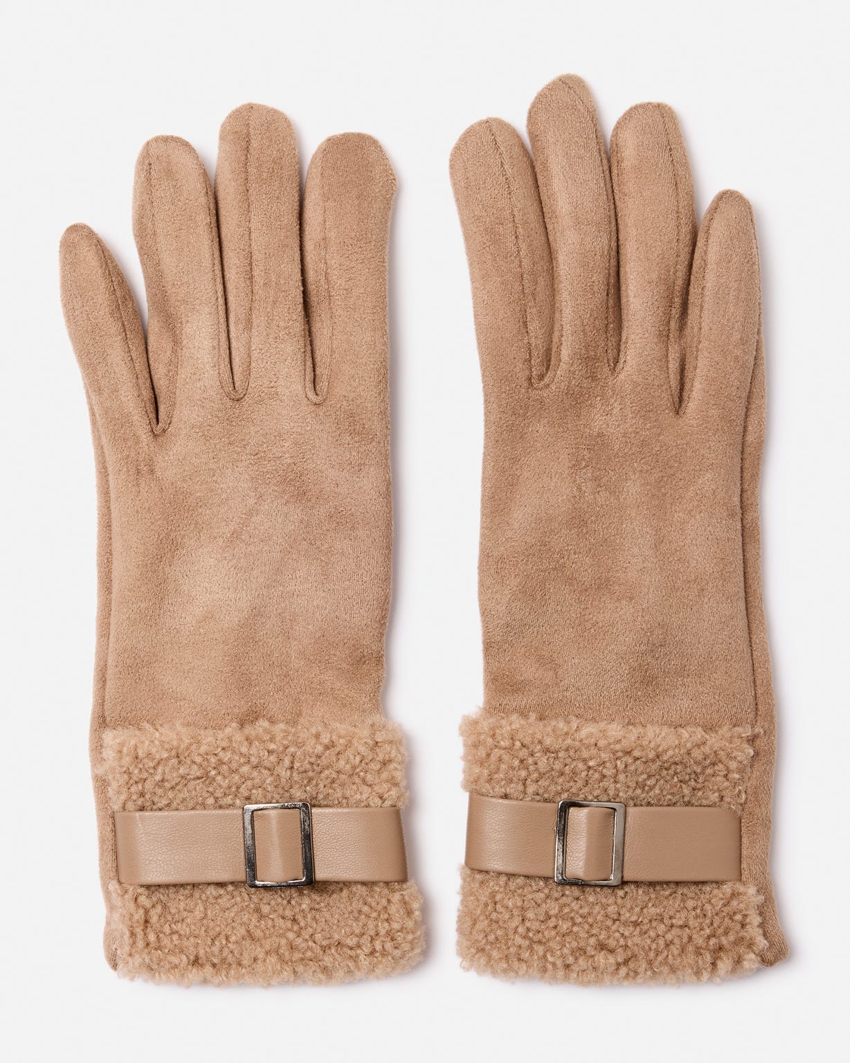 Faux Sheepskin Gloves 