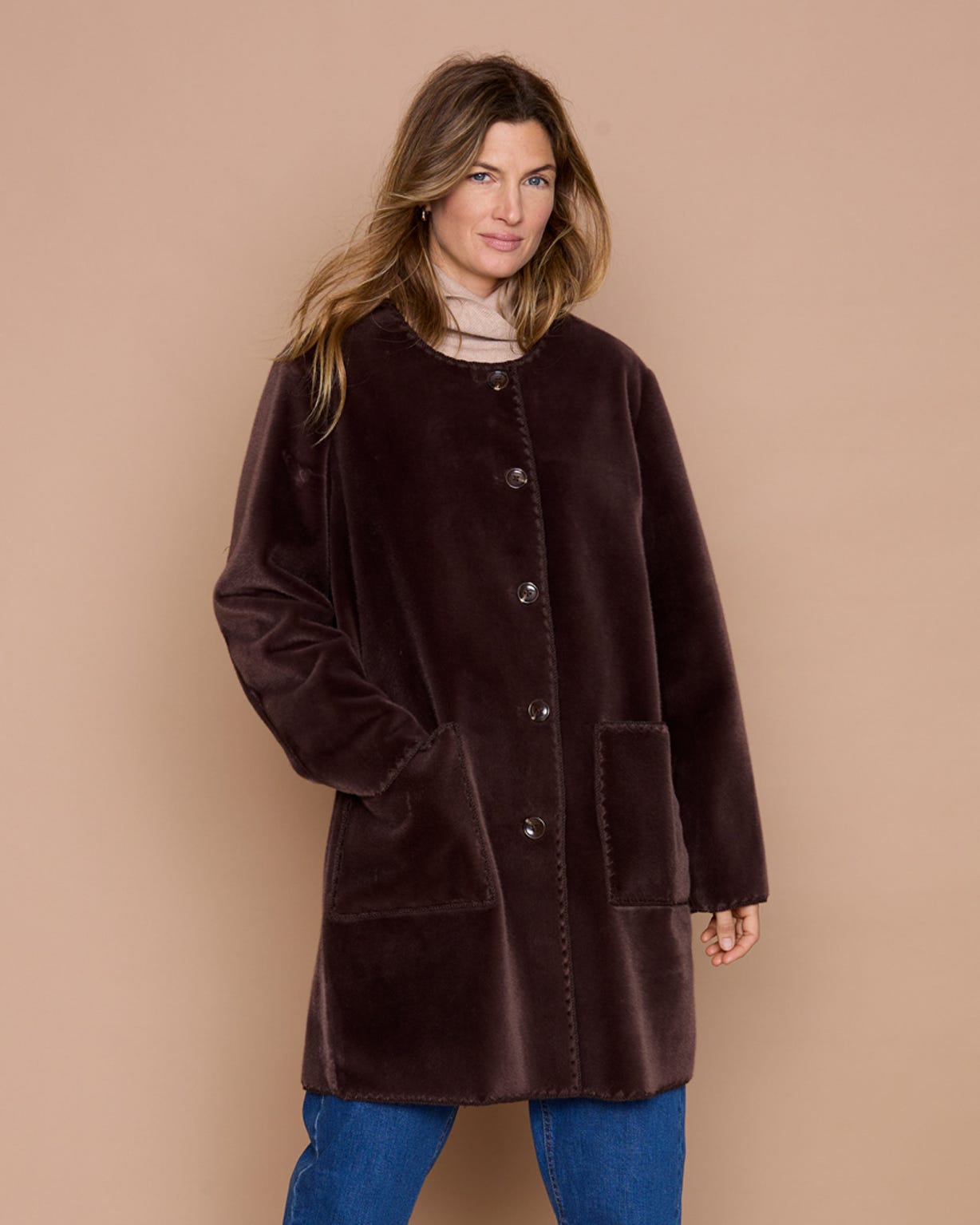 Faux Fur Coat 