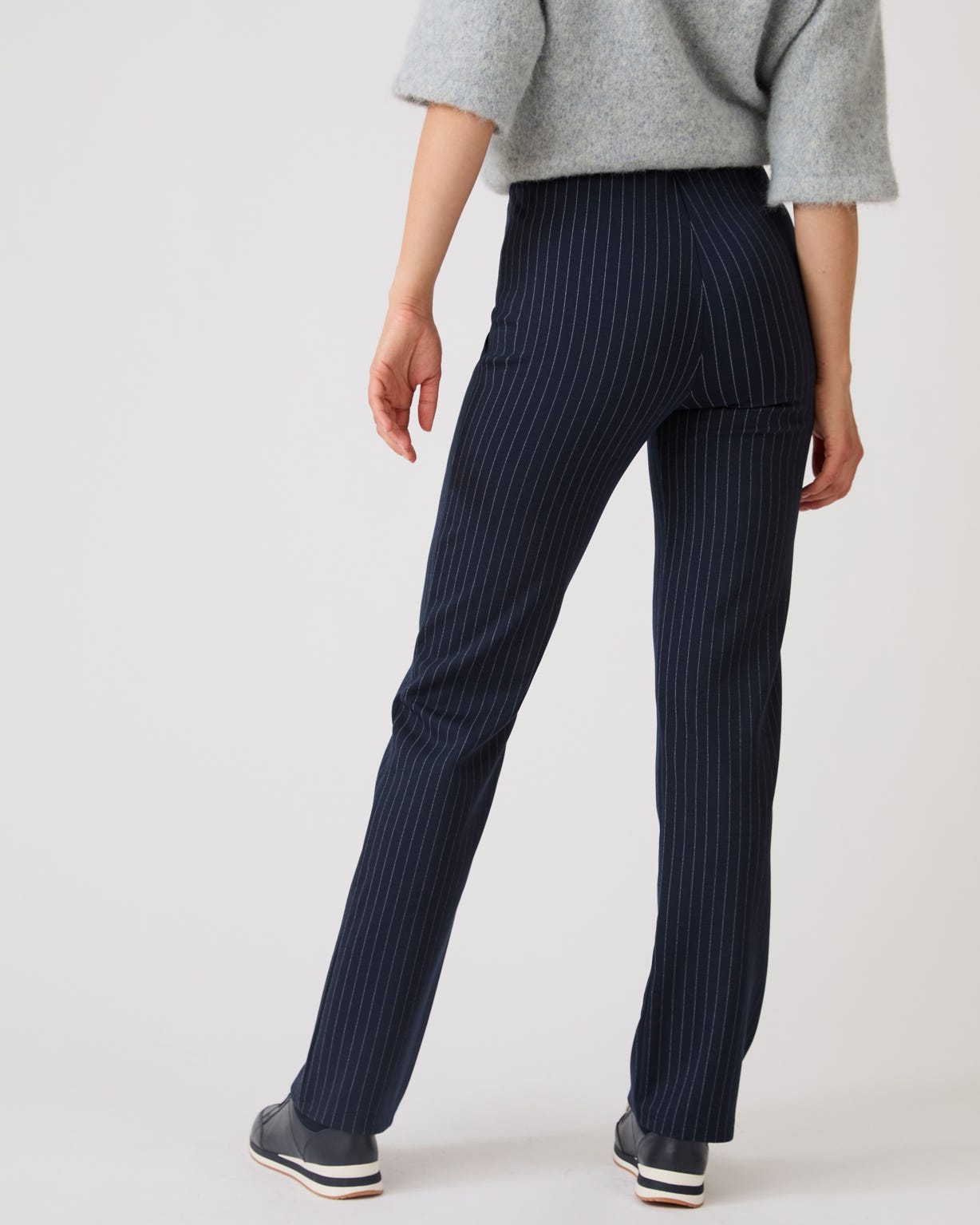 Ponte Straight-leg Pinstripe Trousers 
