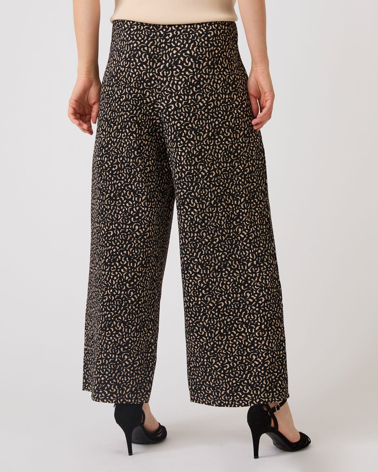Pleated Print Trousers 
