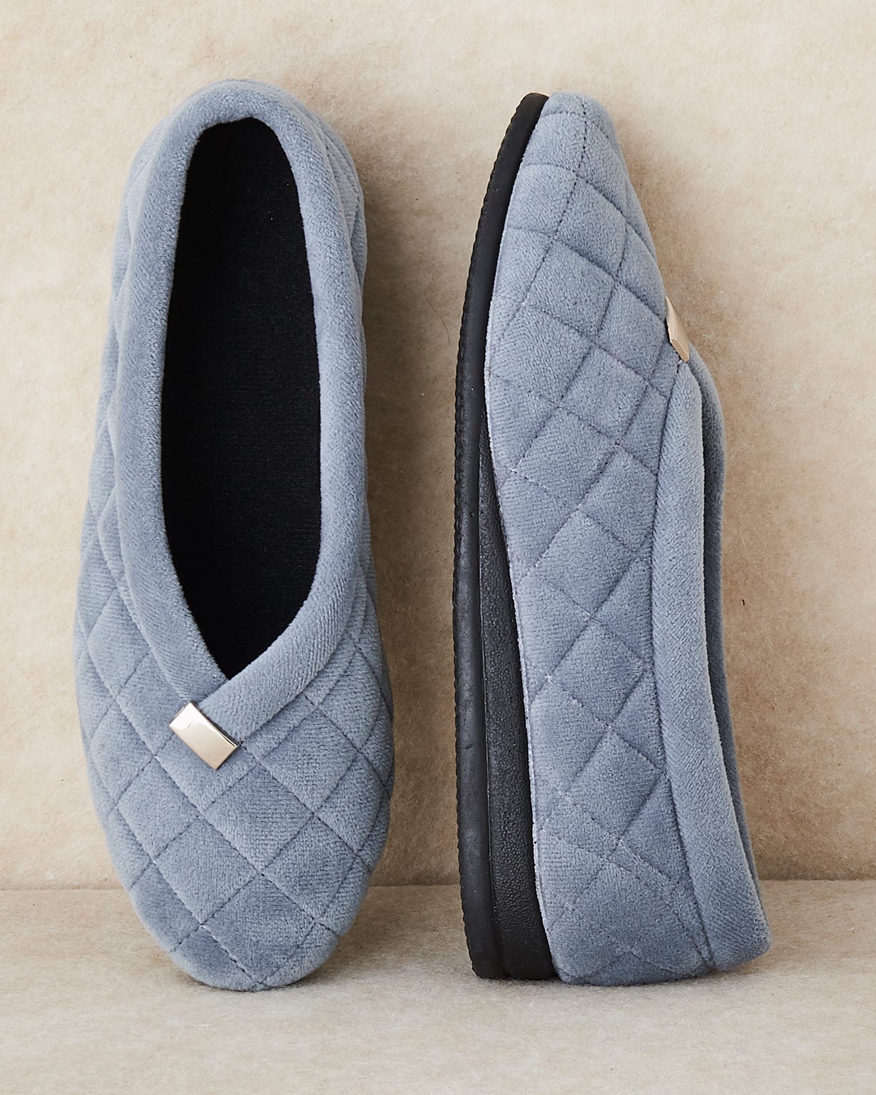 Quilted Ballerina Slippers 