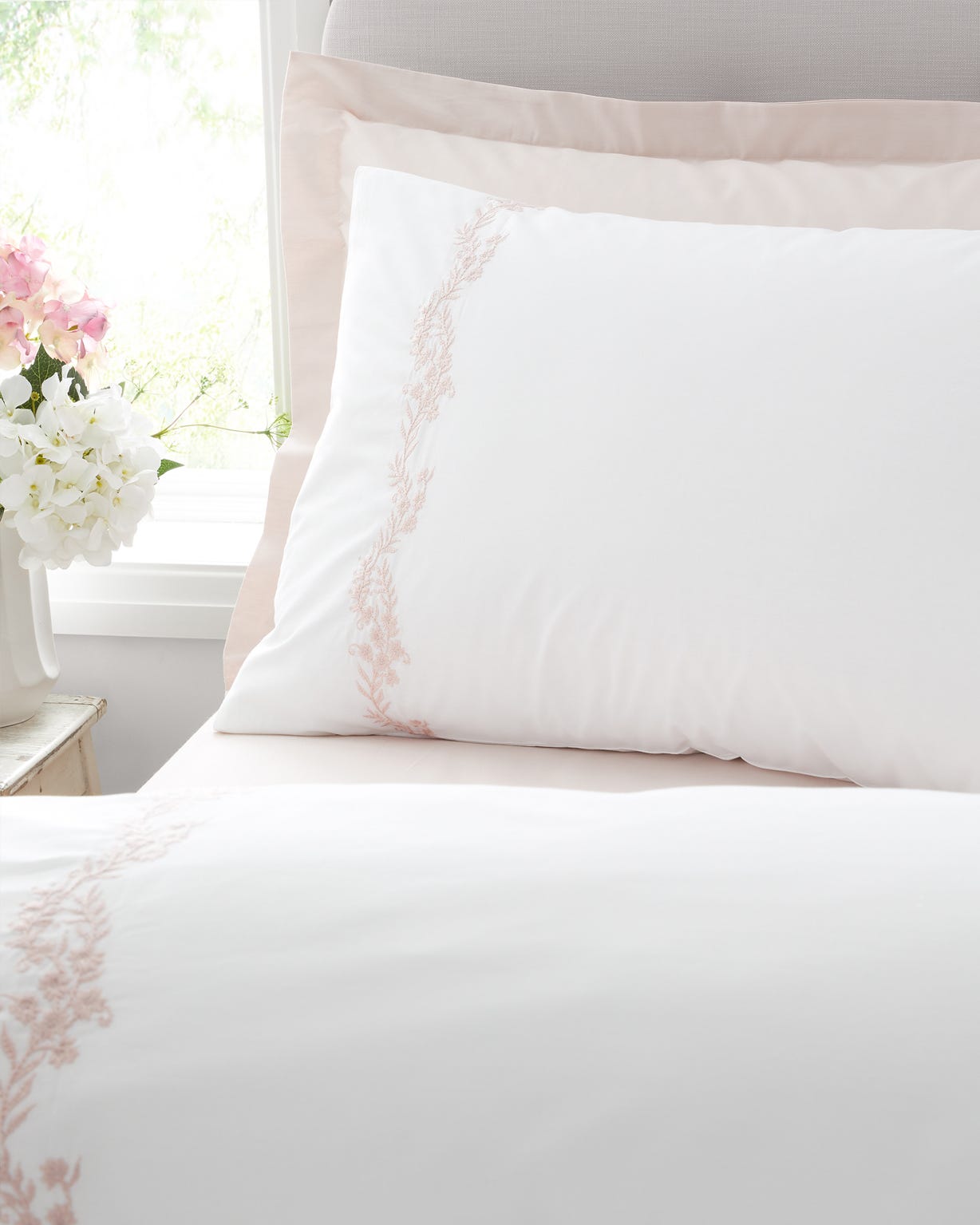 Camille Embroidered Floral Duvet Set 