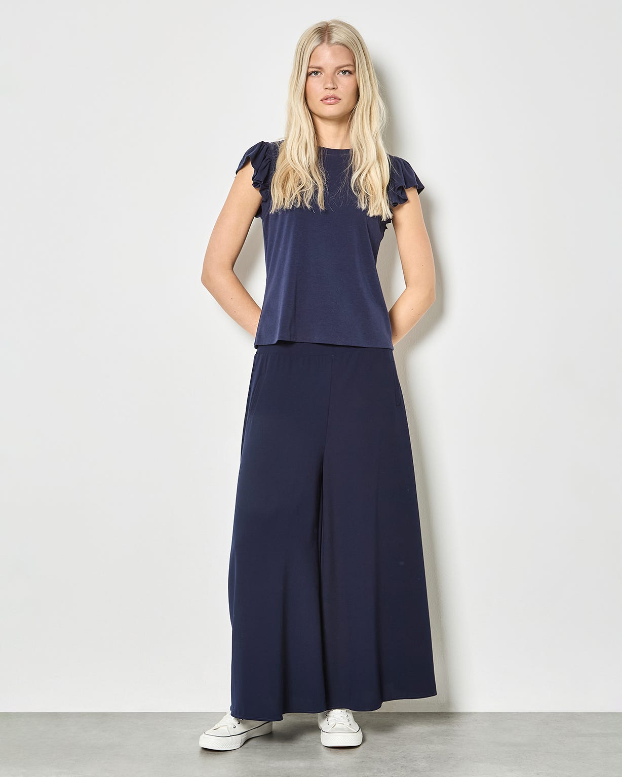 Apricot Ruffle T-shirt 